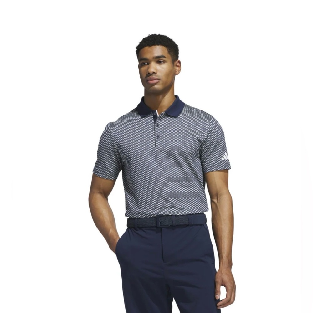 Adidas [M] Beyond the Course Textured Golf Polo Shirt  Navy JH1344